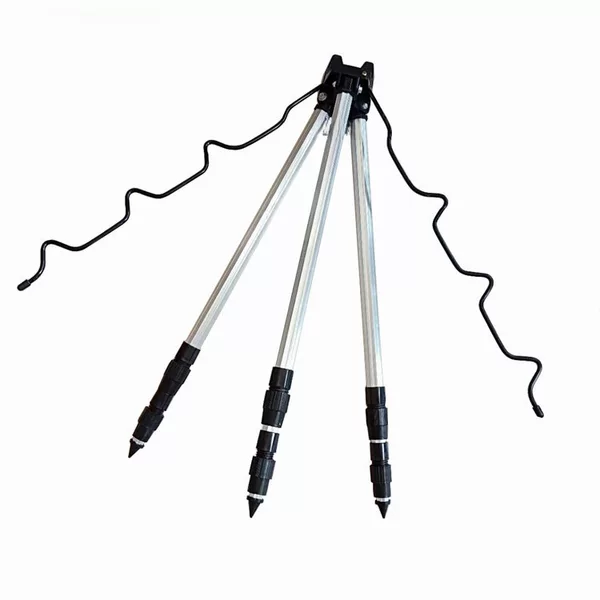 Aluminum Alloy Telescopic Tripod Ground-Mounted Fishing Rod Holder Portable Stainless Steel Fishing Equipment