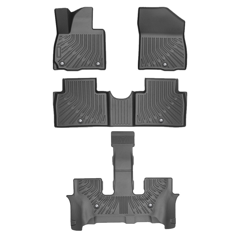 Para Hyundai Palisade 2025 Combustible / Hybrid TPE Foot Pad 3D Material de respaldo para todo el tiempo