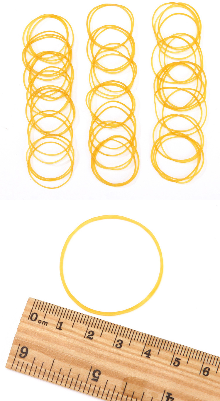 越南越意特细皮筋0.9粗细天然黄色橡皮筋一次性小皮筋黄皮筋皮套详情7