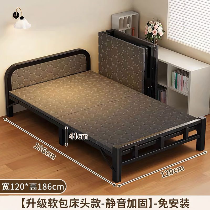 折叠床家用双人床出租屋午休午睡简易便携成人铁床结实耐用单人床|undefined