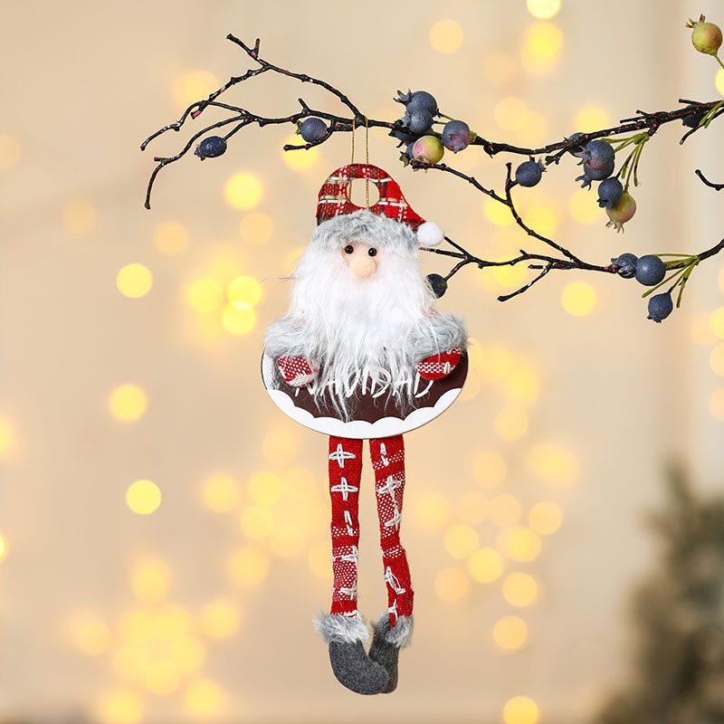 Decoraciones de Navidad anciano muñeco de nieve ciervo regalos de Navidad pequeño colgante muñeca de peluche colgante de árbol de Navidad suministros