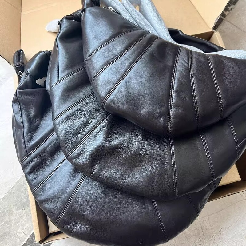 [Correct Version] High Version New Upgraded Leather Croissant Bag Ode Bauer Sheepskin Shoulder Bag Messenger Bag