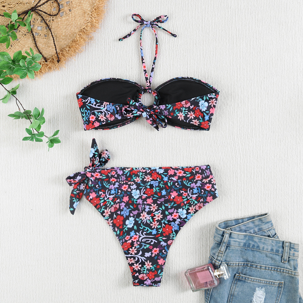 Women's Solid Color 2 Pieces Set Bikinis Swimwear display picture 11