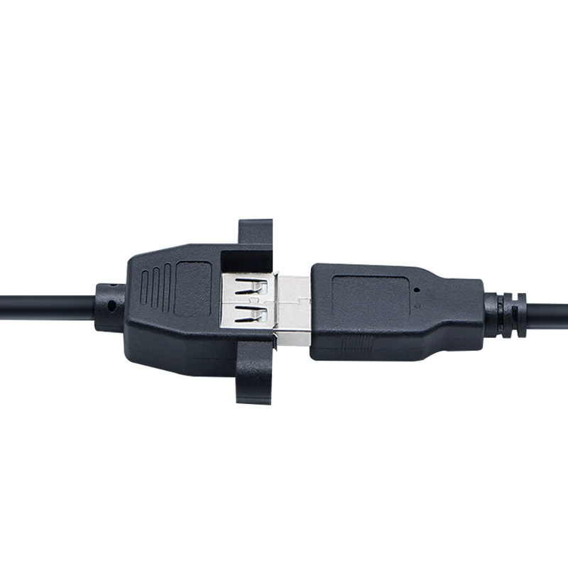 USB 2.0 мужской к женскому удлинителю с ушками, мужской к женскому, с отверстиями для винтов, USB с ушками, кожух-бокс заглушка