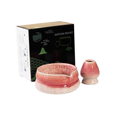 Amazon Japanese Matcha Bowl with Handle Ceramic Tea Set Accessories Chasen Stand Set Japanese Tea Ceremony Cross-border Exclusive