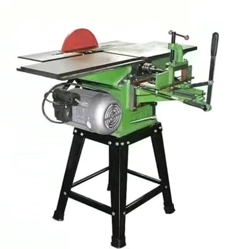 Cepilladora de mesa para carpintería Cepilladora multifunción Sierra Taladro Cepilladora tres en uno Cepilladora plana Cepilladora eléctrica de escritorio Herramienta de taladro de mesa de disco