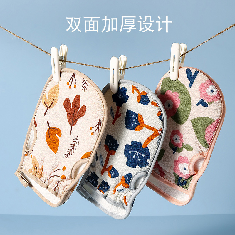 Pulgares con fugas Toalla de baño de barro con impresión gruesa fuerte de doble capa