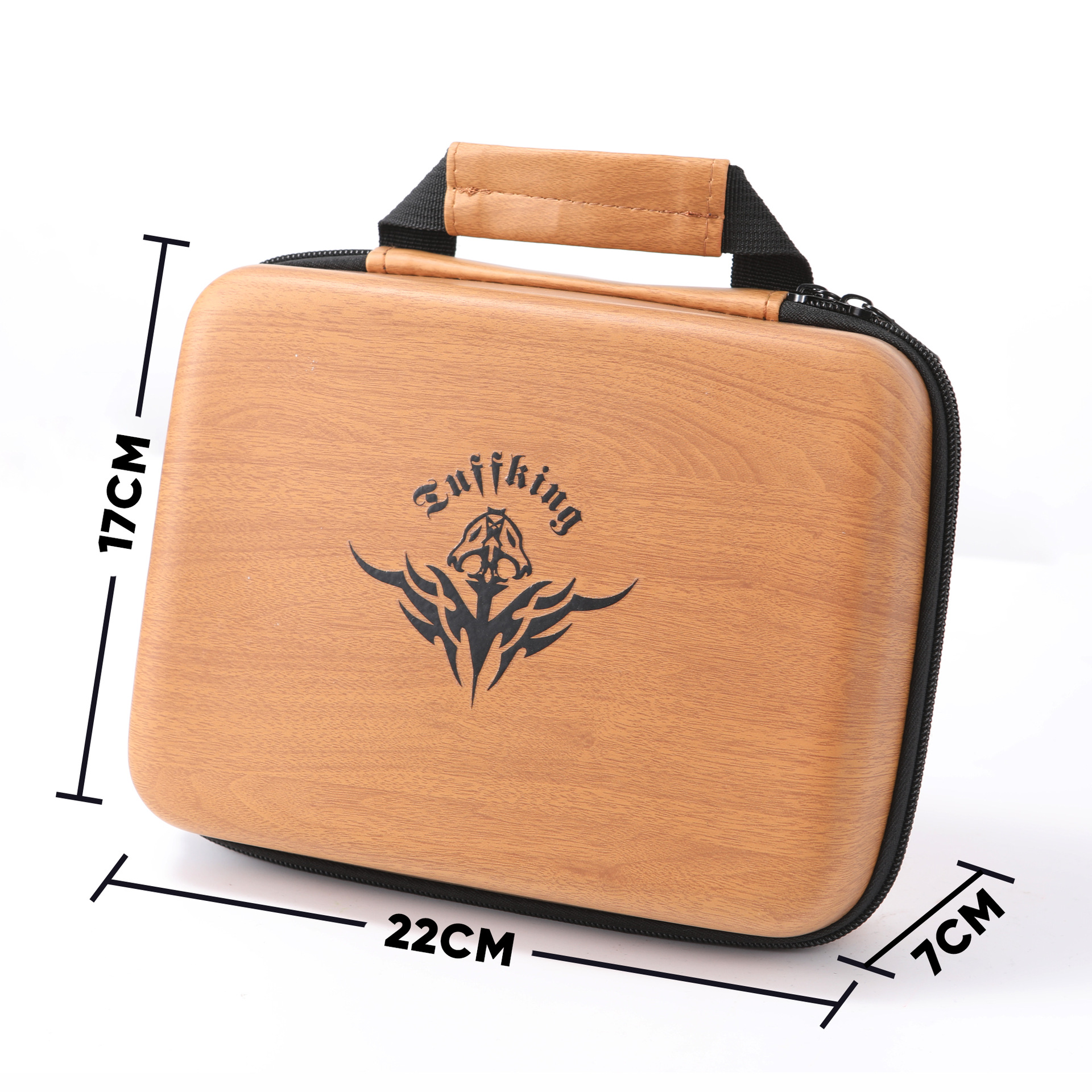 Bolsa de almacenamiento portátil de explosión transfronteriza, tatuaje de ceja, conjunto de tatuajes bordados, bolsas de mano, caja de almacenamiento marrón, logotipo impreso