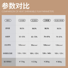 低温热缩膜批发pof热收缩膜pof热收缩对折膜收缩袋化妆品收缩膜袋