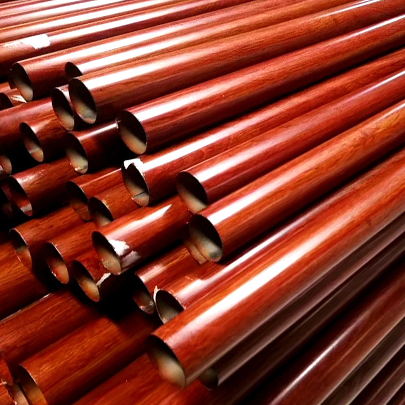 厂家供应304不锈钢管加工热转印木纹不锈钢圆管批发建筑装饰钢管