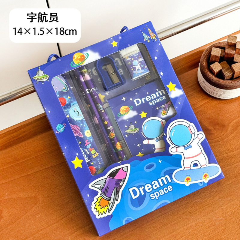 小学生向けの漫画箱入り文具6点セット、6点文具セット、子供用学用品、小さなギフト卸売|undefined