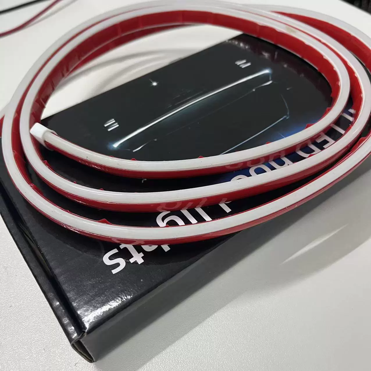 Автомобильные дневные ходовые огни через сеть светодиодные декоративные лампы Крышка зазор освещение атмосфера лампа