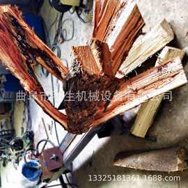 和生木材液压劈瓣机和生25吨压力卧式劈木机图片一字刀破木机