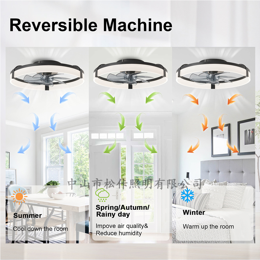 UL.ETL.CE certificación Amazon venta en caliente KD ventilador de techo separado ventilador de techo desmontable piezas estándar