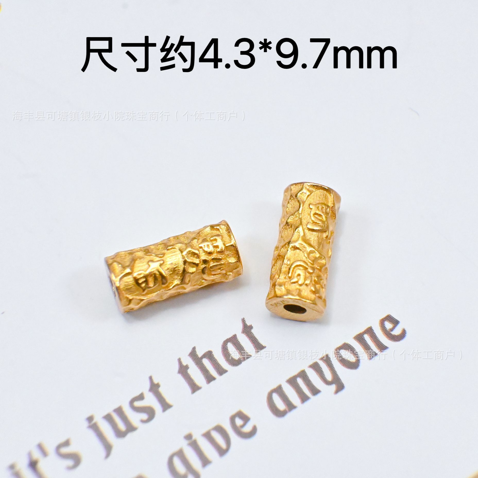 S925 Silver Ancient Gold Color-Preserving DIY Through-Hole Accessories Gourd Snap Ring Heart Spacer Bead Pendant Beaded Bracelet Necklace
