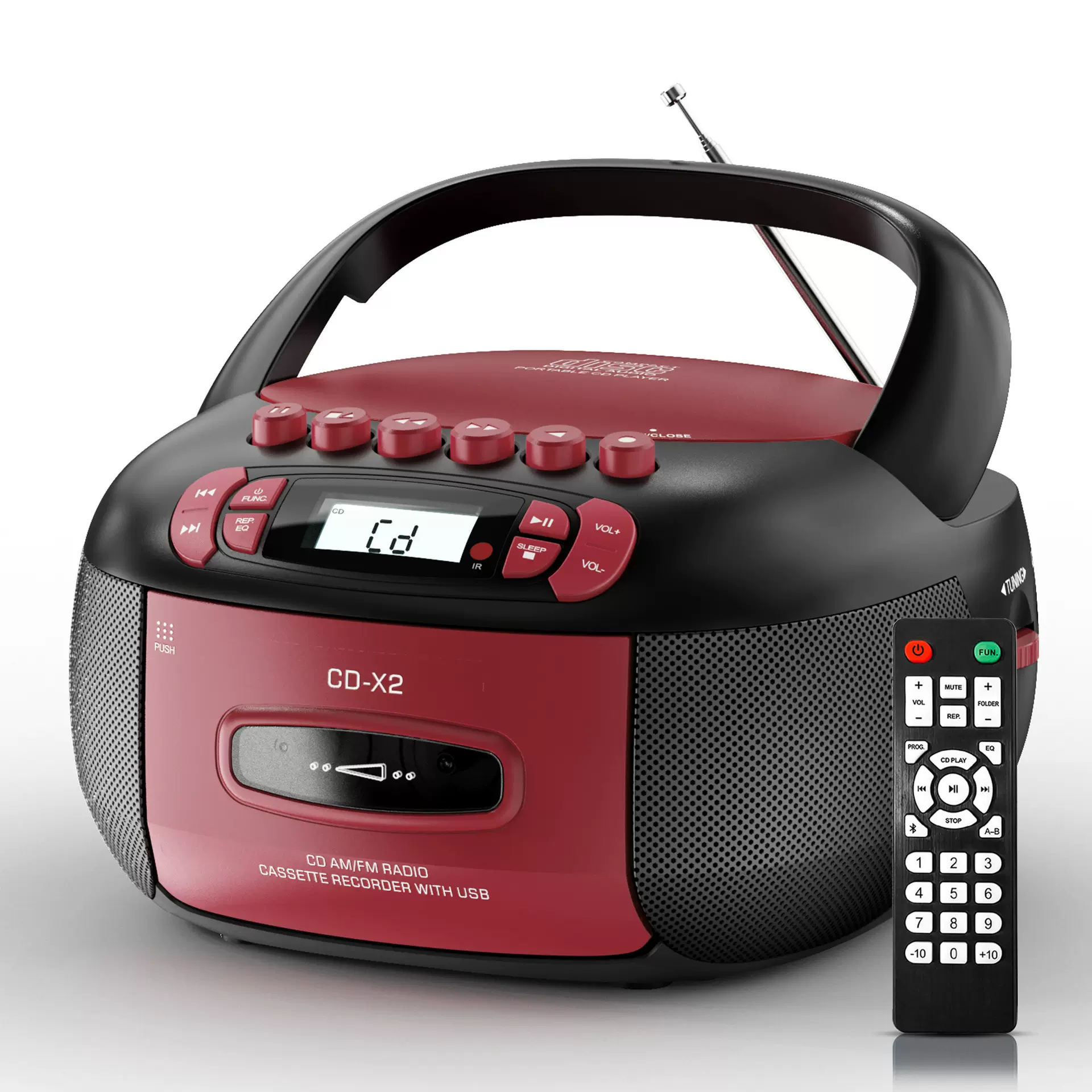 CD光碟卡带收音一体机boombox蓝牙cd机磁带机录音机音响多国电压