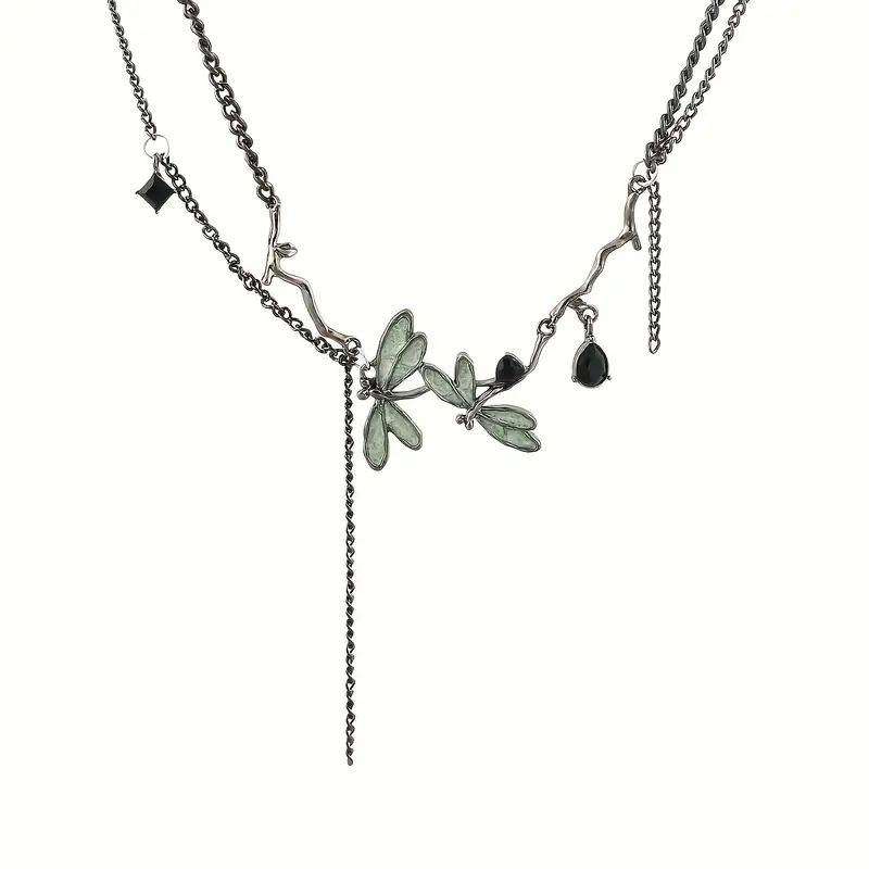 Collier ras de cou gothique style libellule pour femme_voghion.com
