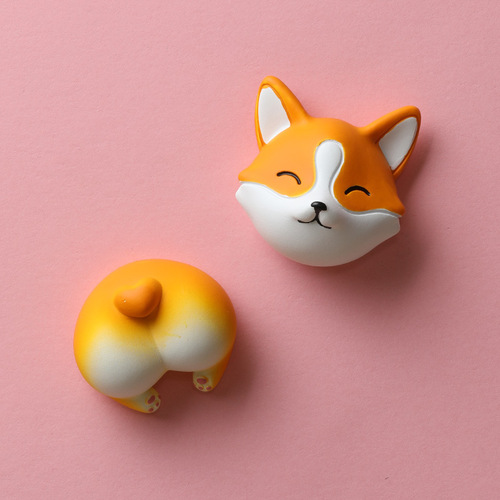 Animal head and tail refrigerator magnets, cute panda magnets, magnetic stickers, mobile phone case decorations, diy self-adhesive stickers