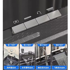 304 Stainless Steel Kitchen Large Single Slot Piano Key Nano Cellular Digital Display Raindance Waterfall Whale Sink Set