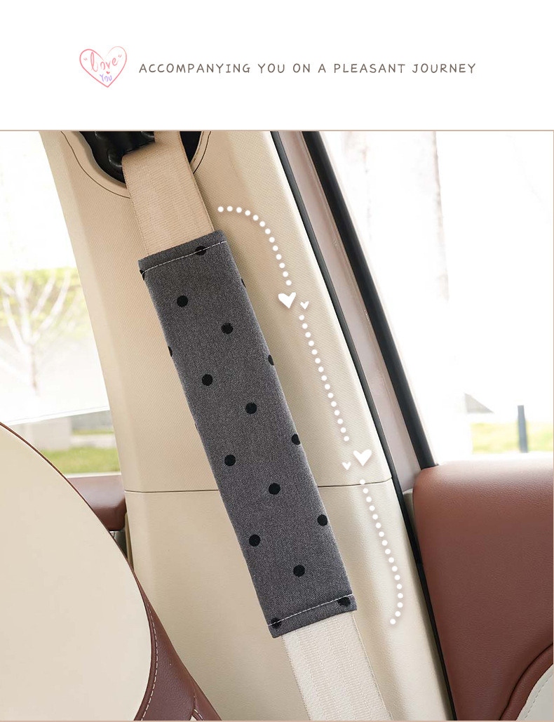 Cute Polka Dot Car Shoulder Pads, Soft Anti-Wear Car Shoulder Pads, Women's Car Seat Belt Shoulder Pads, Good Products Wholesale