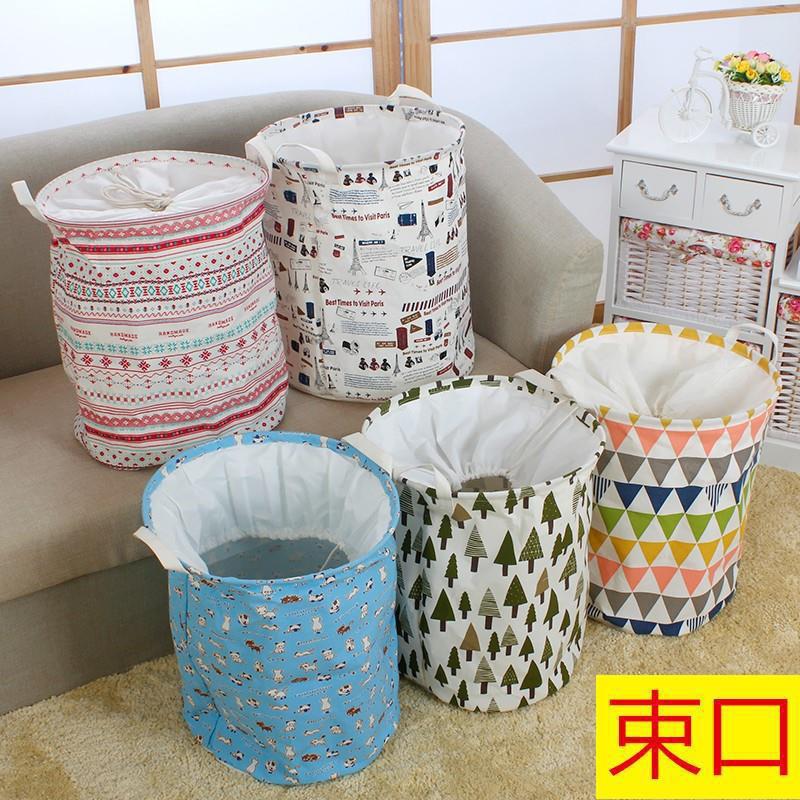 Laundry Basket Fabric Bunting Folding Toy Bucket Waterproof