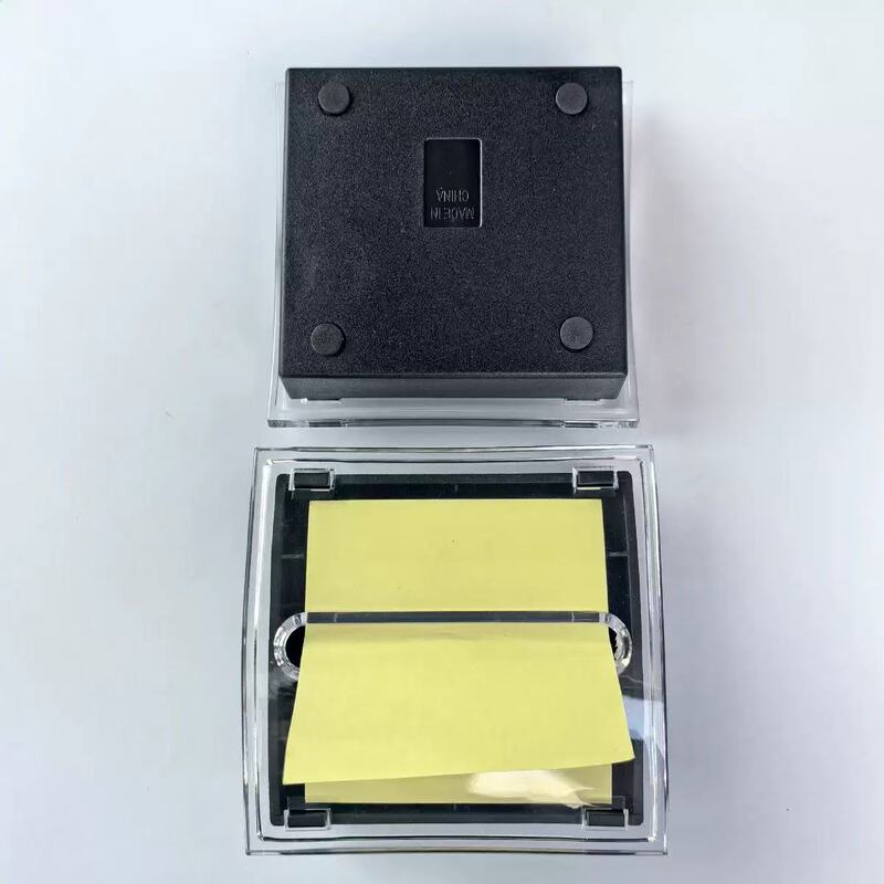 抽出可能な付箋ボックス、プラスチック製の付箋ホルダー、N回貼り付け可能な簡単な付箋ボックス、ラインストーン、さまざまな色で作ることができます。|undefined