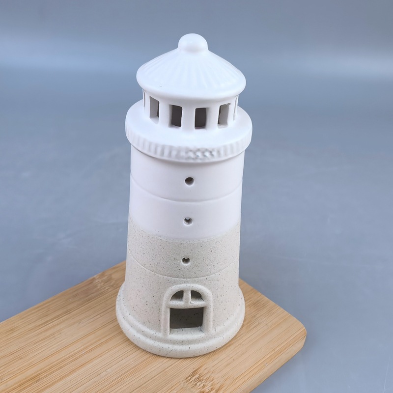 Colores de cerámica de estilo marino cuidadosamente seleccionados candelabro vela hueca decoración de la habitación decoración del hogar decoración LED personalización