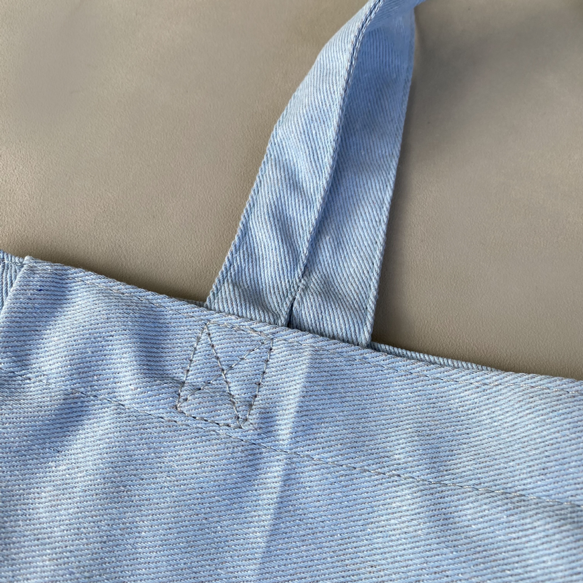 Single Shoulder Canvas Bag Simple Tote Bag Student Class Commute Artistic Denim Canvas Bag_voghion.com