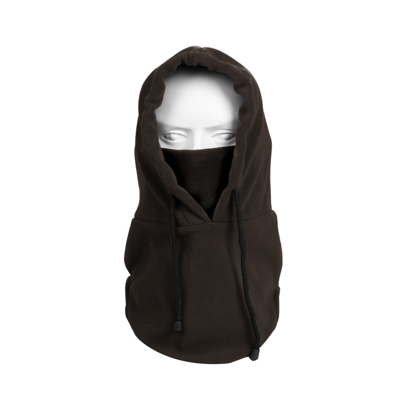Gorro de invierno a prueba de viento, cálido, multifuncional, capucha de ciclismo engrosada, protección facial de forro polar a prueba de frío, máscara de esquí para bloquear el viento