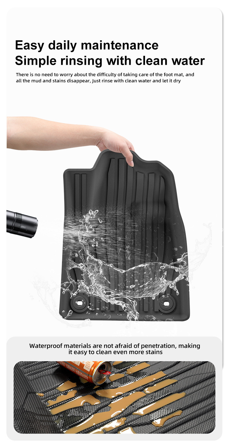 Suitable for 24-25 Volvo Ec40 Right-Hand Drive Car Floor Mats Waterproof Tpe Floor Mats Trunk Mats Cross-Border