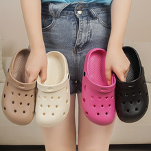 洞洞鞋网红摆摊女夏季2025新款半拖鞋女款软底沙滩户外穿包头凉拖