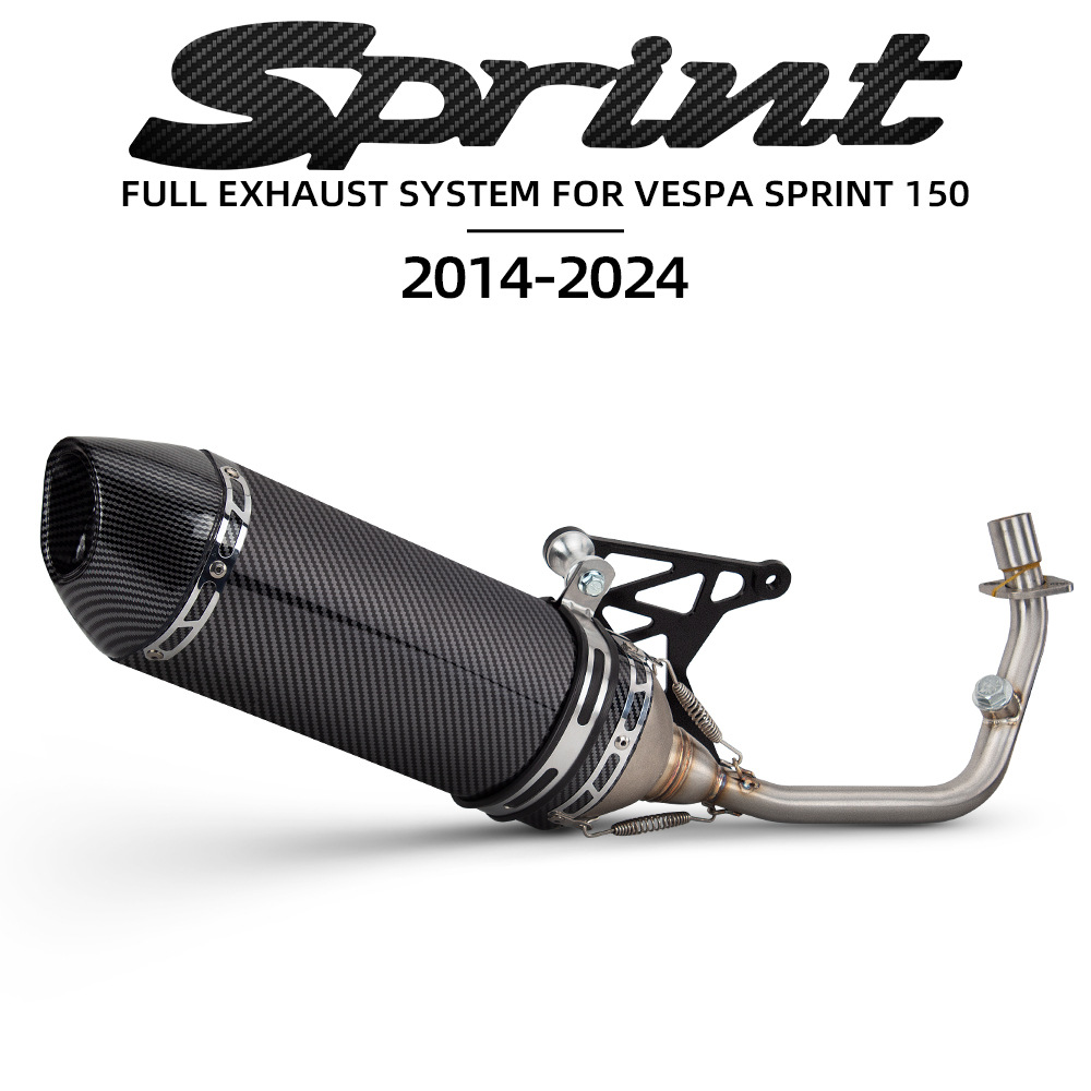Motorcycle Exhaust Pipe Modification Vespa Sprint 150 Stainless Steel Front Section R77 Large Square 14-24