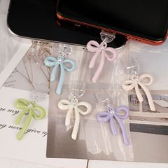 ミルク系真珠焼き漆蝶ネクタイ携帯電話防塵プラグはリンゴType-cアンドロイド充電口栓に適している