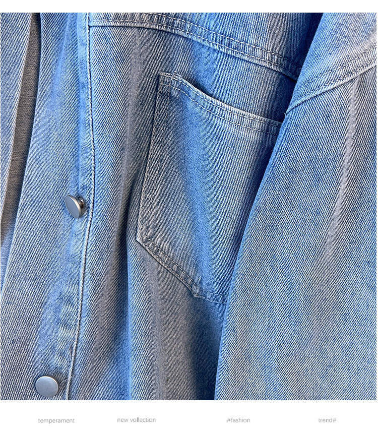 Damenbekleidung Große Größe Frühjahr Neue Lose Jeansjacke 200/300 Catties Lose Schlanke Oberseite_voghion.com