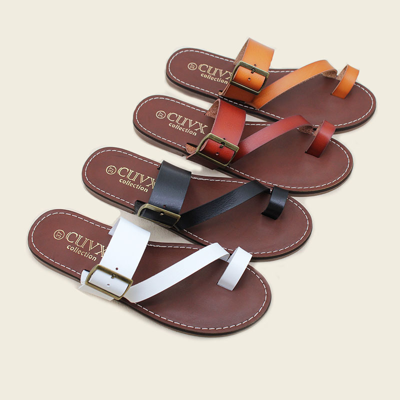 Southeast Asia Factory in stock Wholesale Flat Summer Slippers Casual Women Clip Toe Non-slip Sandals