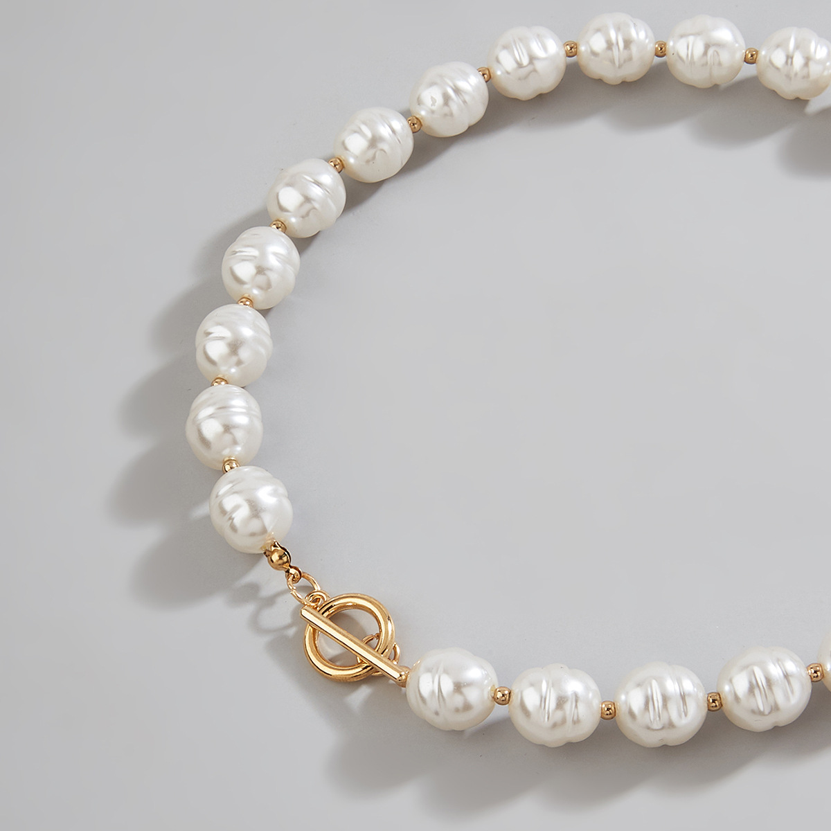 Vintage Baroque Pearl Necklace Elegant Irregular Statement Jewelry_voghion.com