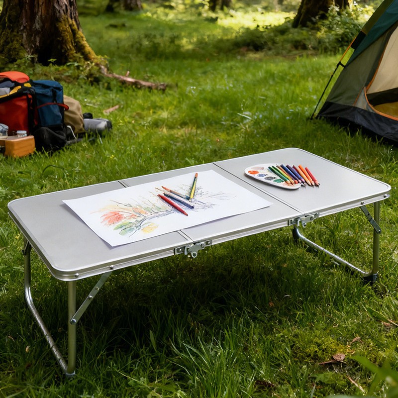 Aluminum Alloy 70% Off Computer Desk Folding Simple Home Outdoor Portable Stall Camping Dining Table_voghion.com