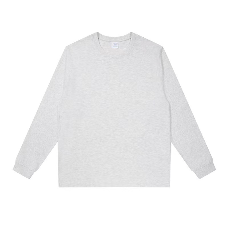 360g重ポンド純綿tシャツ男性長袖純色シャツゆるい上着男性白色シャツ潮INS
