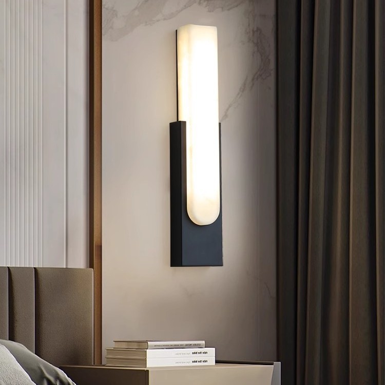 Zhongshan Factory venta directa dormitorio sala de estar iluminación de pared de fondo arte minimalista moderno escalera pasillo luz de noche creativa