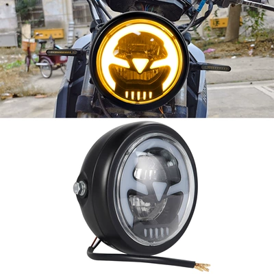 Retro motorcycle modified LED Ön faralar - new-yellow-light
