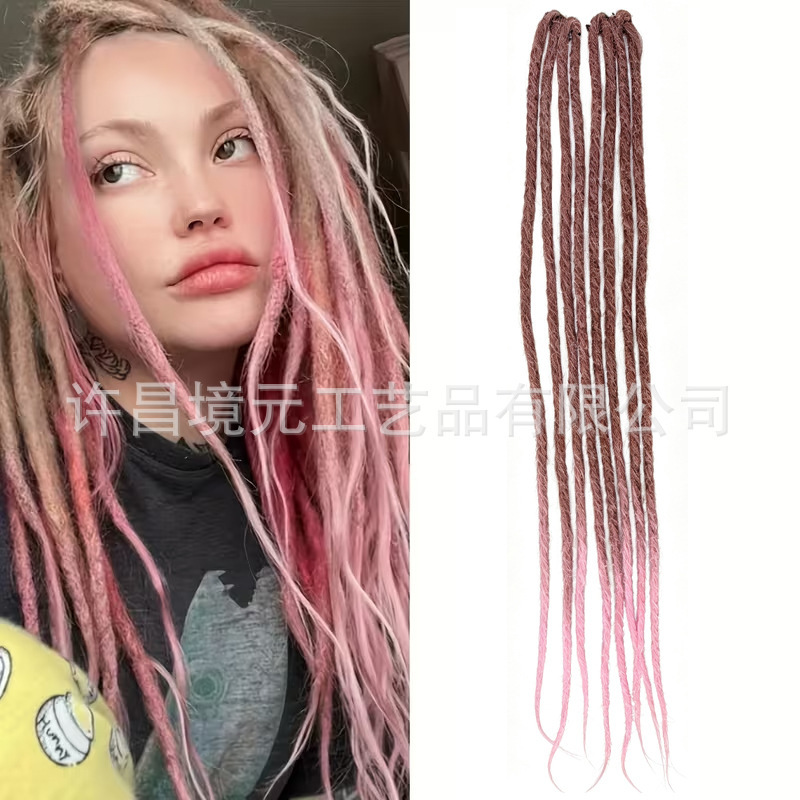 Wig Braids, Bohemian Handmade Braids, High-Temperature Silk Bb Clip Hair, African Dirty Braids, Large Braids