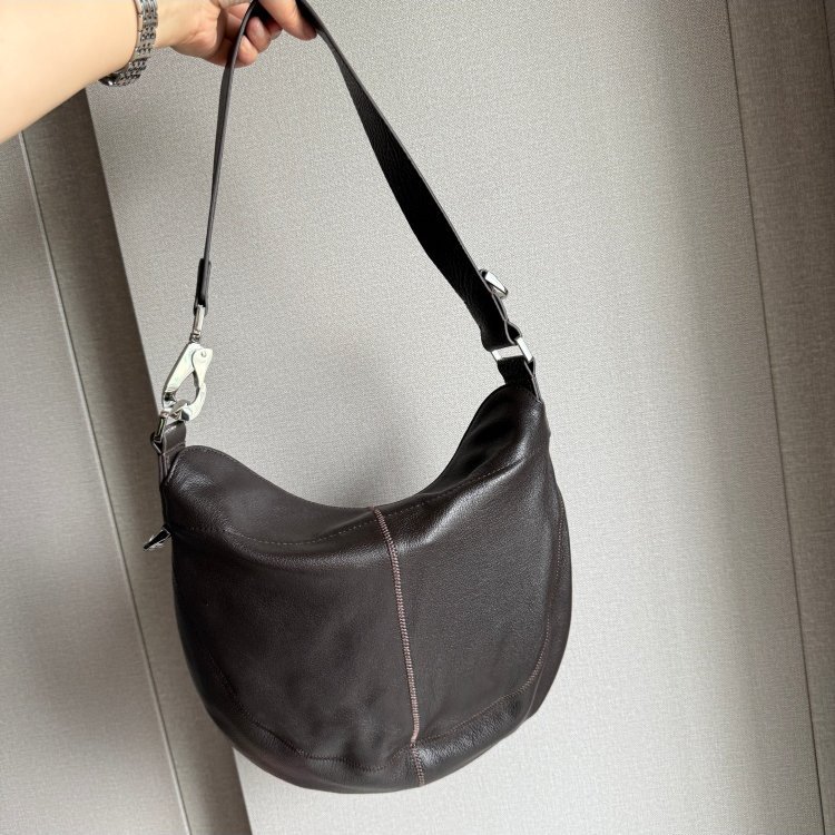 Retro Black Suede Hobo Bag For Women, Shoulder Bag, Crossbody Underarm Bag, High-End Versatile Handbag