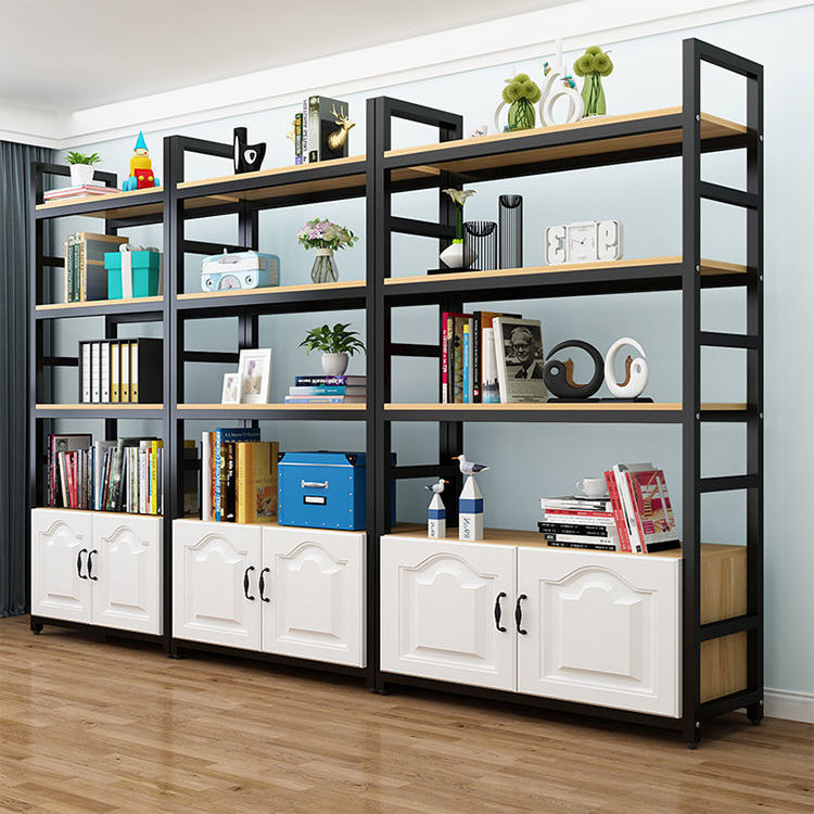 블랙 선반 + 라이트 월넛 보드 + 화이트 도어