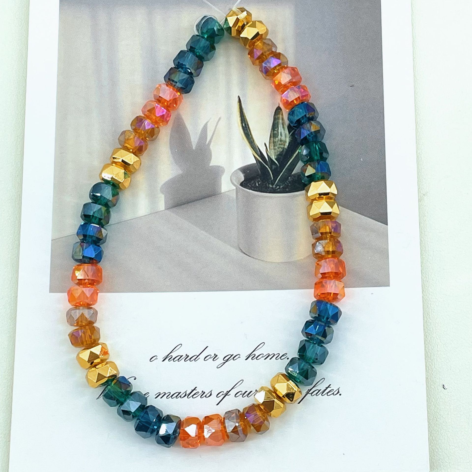 8mm Rainbow Wheel Jingjing Diy Jewelry Este embrión Vidrio Cristal Jewelry Pulsera Collar Moda Jewelry Accesorios dispersos