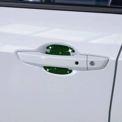 Diamonds, Anti-Scratch Handle Sticker, Car Other Automotive Interior Supplies - door-bowl-4-piecesset-green-diamond-small-size