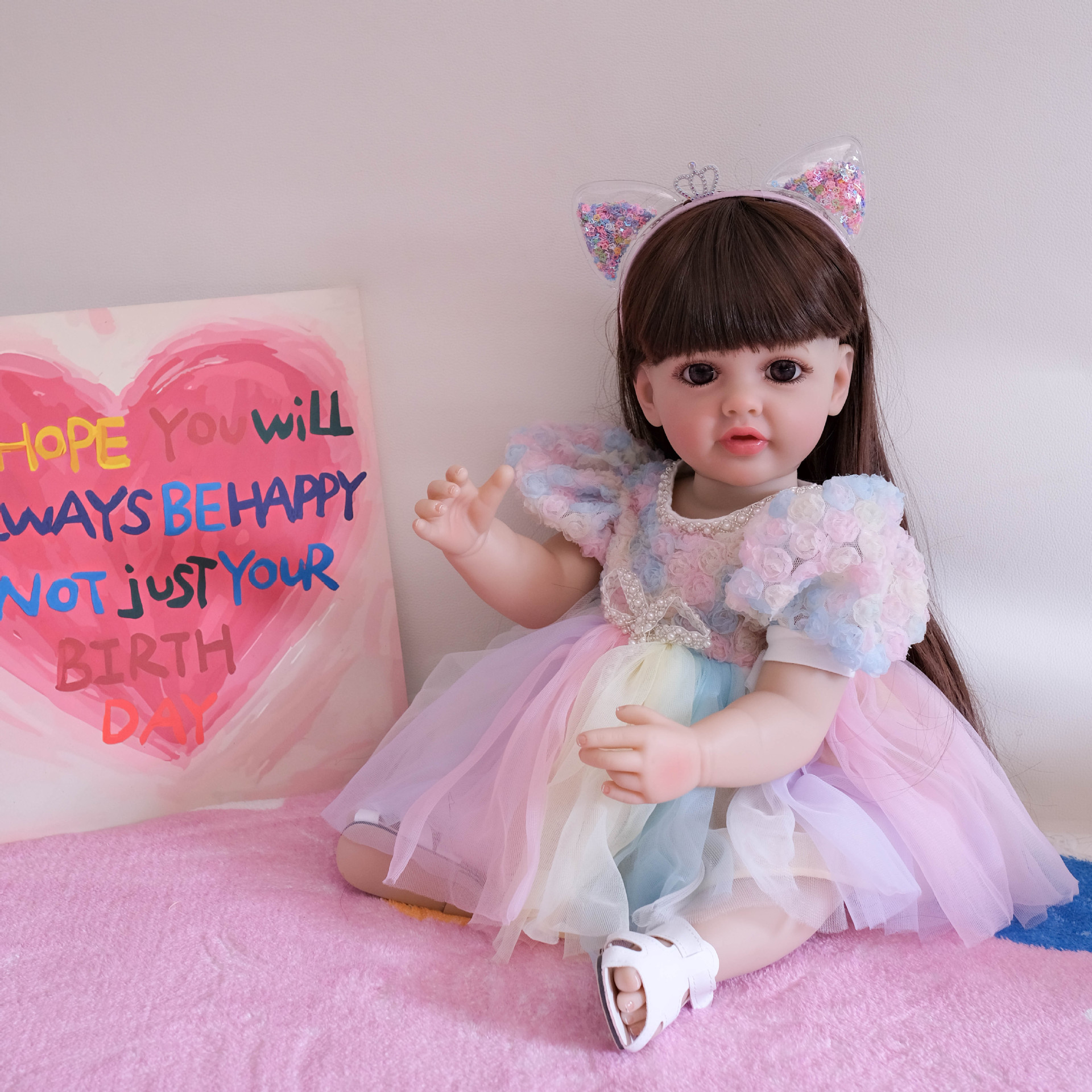 NPK 55cm pegamento completo simulación muñeca reborn Betty transfronteriza e-commerce suministro entrega de una sola pieza