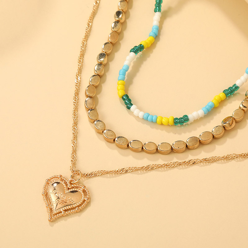 1 Set Fashion Heart Shape Alloy Plating Womenu0027S Necklace