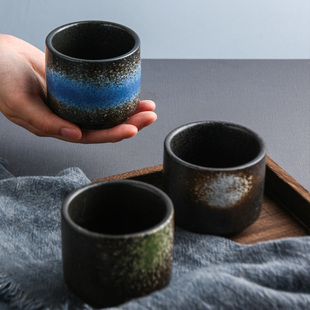 Japanese-Style Ceramic Water Cup Restaurant Tea Cup Hotel Tableware Commercial Office Jiangzhong Cup Portable Soup Cup