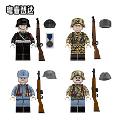 外国貿易専用広東瑞志達 N609-612 小さな粒子ビルディングブロックミニフィギュア旗チーム軍ギフトバッグ
