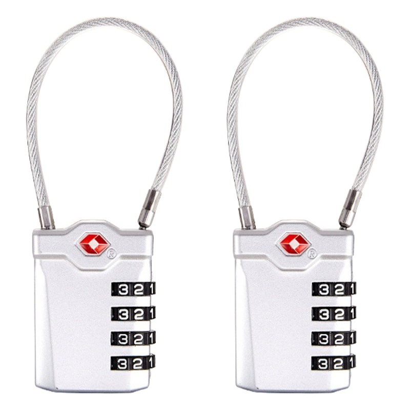 Cerradura de aduanas TSA 2 pack amazon embalaje neutral en inglés transfronterizo equipaje de viaje en el extranjero bloqueo de contraseña de aduanas